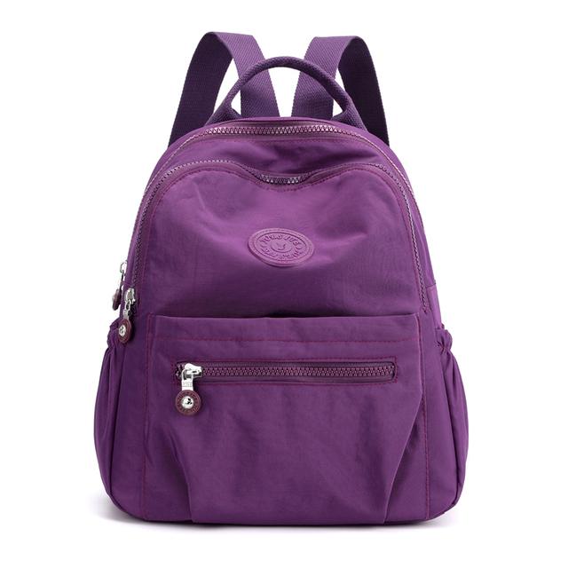 Women Waterproof Nylon Backpack Fashion Female Shoulder Bag Youth Vitality Style Multi-functional Travel School Bag