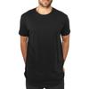 T-shirt long - Urban Classics - SHAPED - Noir - Manches courtes - Col arrondi