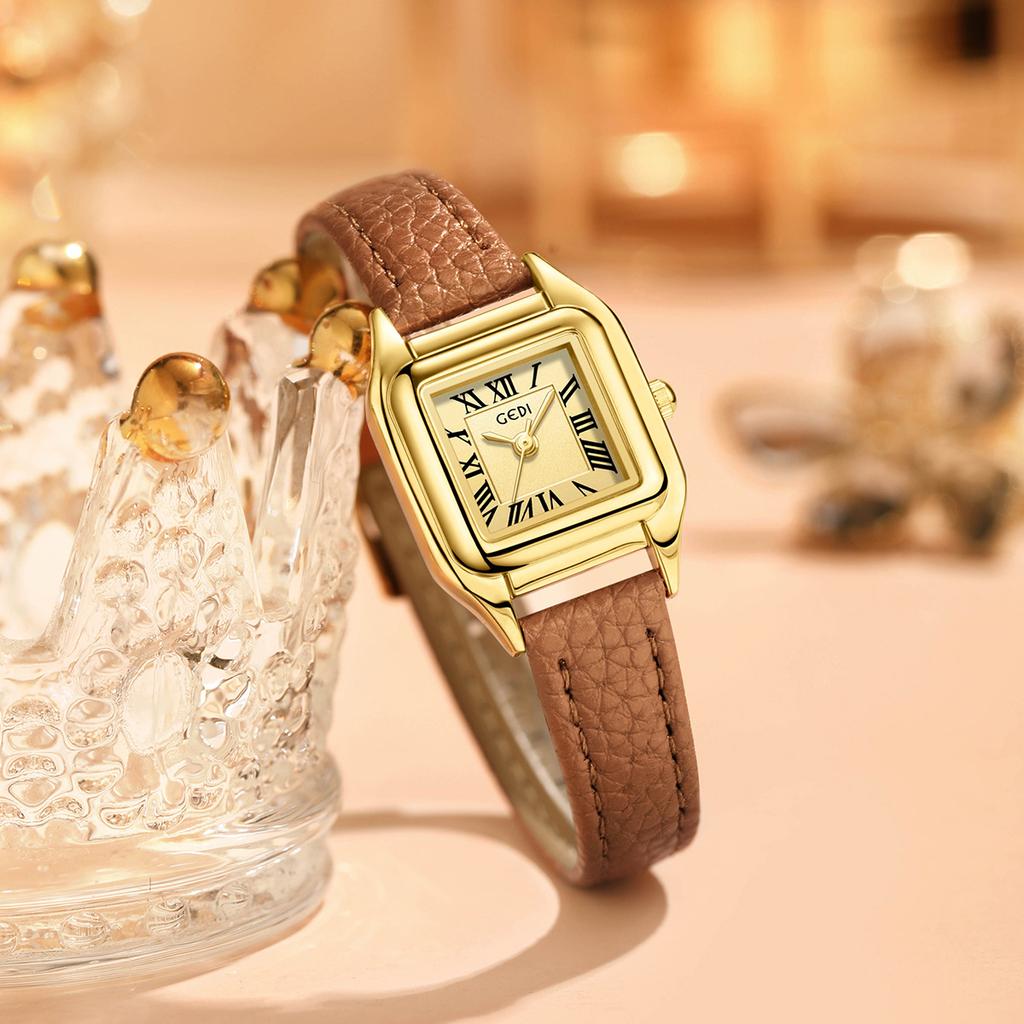 Small And Exquisite Small Square Plate Women'S Watch Light Luxury Retro Belt Watch Women'S Quartz Watch