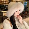 Autumn and Winter New Hat Women's Imitation Mink Bucket Hat Winter Warm Plush Thickened Mongolian Hat