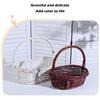 Brown White Handhold Weaving Basket With Handle Basket with Handle  Vegetables Fruit