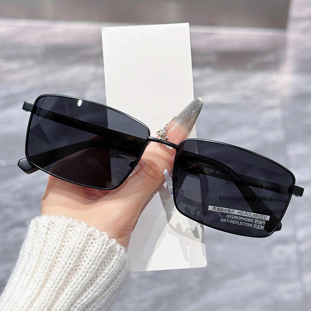 Metal Frame Polarized Sunglasses Man UV400 Lenses Lightweight Retro Square Sun Glasses Male Driving Shades Pilot Eyewear Goggles