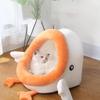 2021 Sweet Cat Bed Warm Pet Basket Cozy Kitten Lounger Cushion Cat House Tent Very Soft Small Dog Mat Bag For Washable Cave Cats Beds
