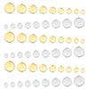 10pcs/lot 6-30mm Round Stainless Steel Pendant Blank Cabochon Base Double Hole Setting Bezel Tray DIY Jewelry Making Component