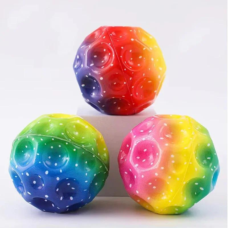 Useful Hole Ball Soft Anti Gravity Rubber Bounce Ball 66mm Extreme High Bouncing Balls Outdoor Games Sport Toys Anti Stress Ball
