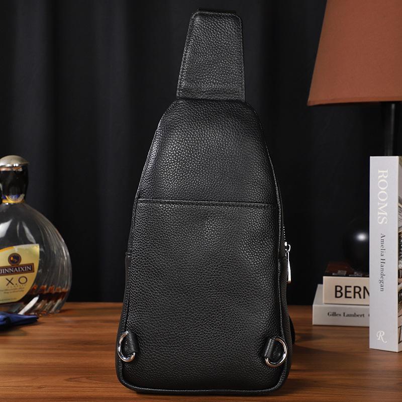Высококачественная мужская сумка через плечо из натуральной кожи, многофункциональная, верхний слой из коровьей кожи, повседневная, простая, нагрудная сумка через плечо, нагрудная сумка