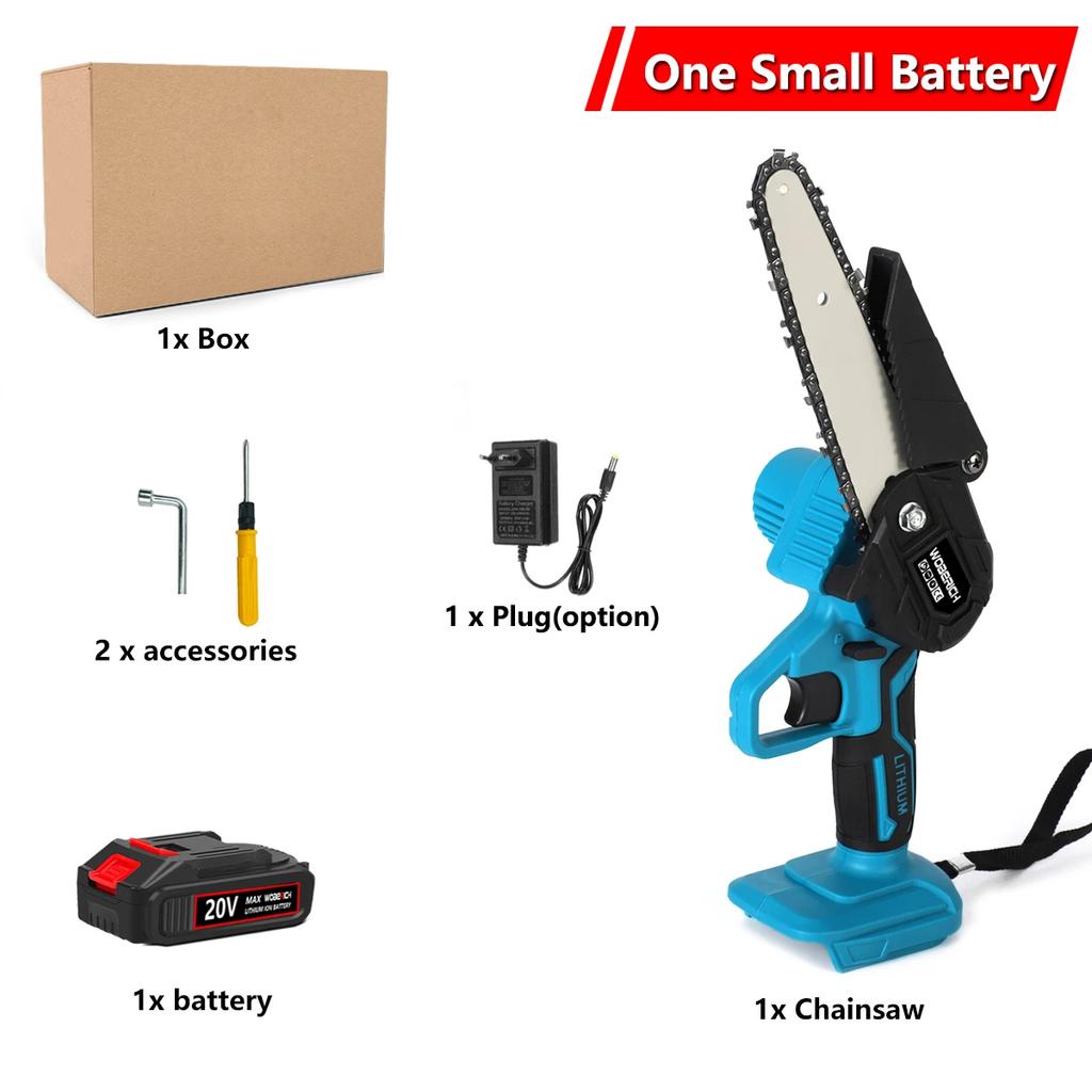 4-дюймовая/6-дюймовая мини-электрическая пила, цепная пила для фруктовых деревьев, деревообрабатывающие садовые инструменты, ручные резчики по дереву для аккумулятора Makiita 18 В