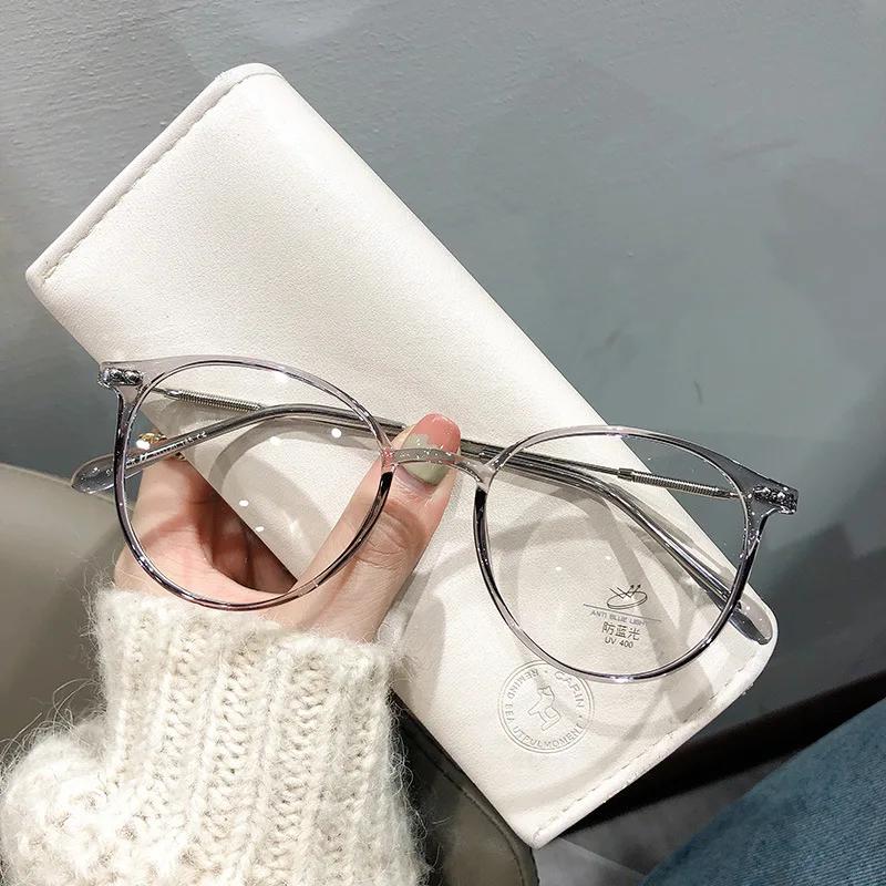Luxury Brand Myopia Glasses Anti-Blue Light Computer Eyeglasses Women Fashion Prescription Near Sight Glasses Diopter 0 To -4.0