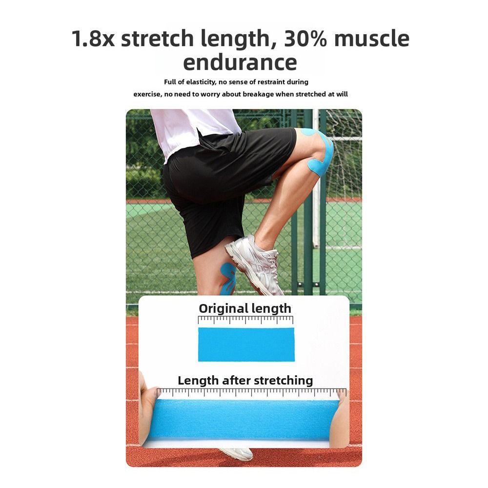 2pcs Cotton Material Precut Kinesiology Tape Breathable Athletic Knee Tape Sports Protection
