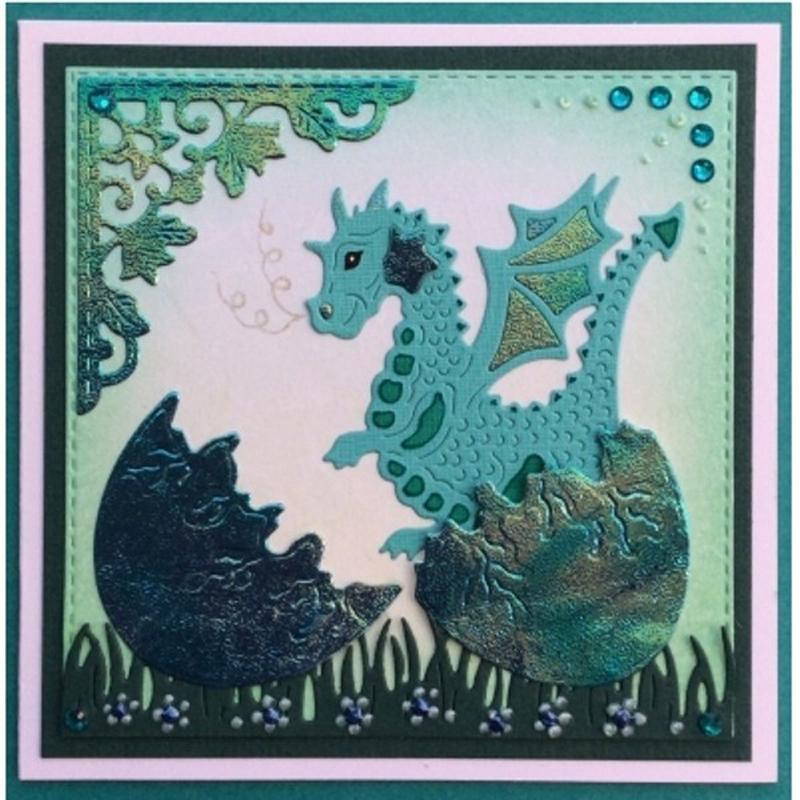 Металлические трафареты для резки дракона и яйца, трафареты для скрапбукинга, фотоальбома, бумажные карты, декоративное ремесло