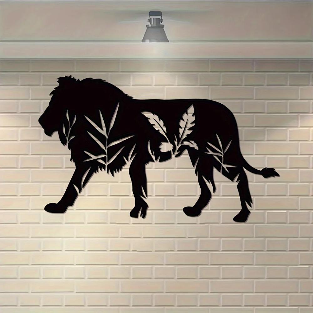 1 шт. Металлическое художественное настенное украшение Знак льва Стильное металлическое настенное искусство для кухни, ванной комнаты, гостиной, спальни, крыльца | Идеальный подарок для дома