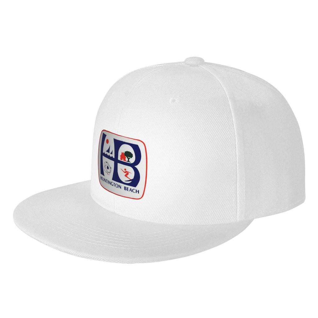 Fashion Coat of arms of Huntington Beach  California USA Flat Brim Sun Hat  Easy To Clean Caps