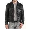 Men's Genuine Lambskin Black Leather Jacket Stylish Motorcycle Bomber Biker Outerwear MJ 152