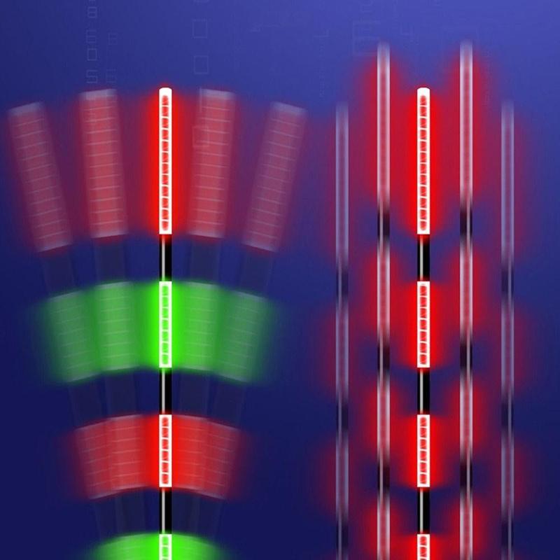 Smart Led Fishing Float 2Light Highly Sensitive Remind Buoy Gravity Sensor Glowing Electric Night Fishing Long Tail Float