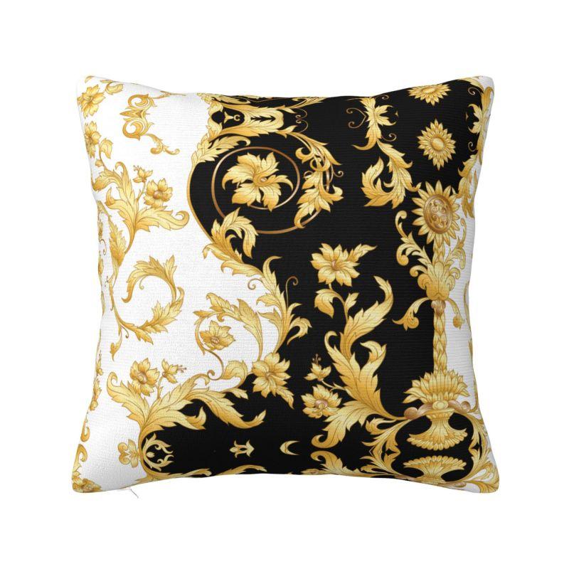 Rococo Kaleidoscopic Floral Cushion Cover 45x45cm European Baroque Art Velvet Nordic Throw Pillow Living Room Decoration
