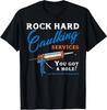 Услуги по герметизации Rock Hard Смешная надпись Удобная и дышащая Модная Смешная Тренд Уличная Мужская Мужская Одежда Мужская Футболка