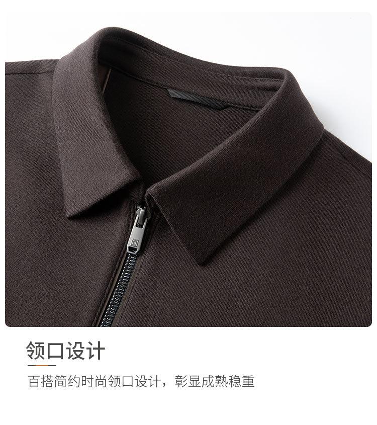 [Sheep Wool] Spring Business and Leisure Wool Cardigan Jacket for Men, Simple Collar Knitted Wool Jacket for Men
