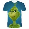 Summer New Green Hair Monster 3D Digital Printed Casual Loose Breathable Women's Short Sleeve Round Neck T-shirt
