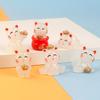 Миниатюрный светящийся Lucky Cat Украшение Мультфильм Фортуна Китти Микро Ландшафтное Украшение Кукольный Домик Миниатюрная Игрушка