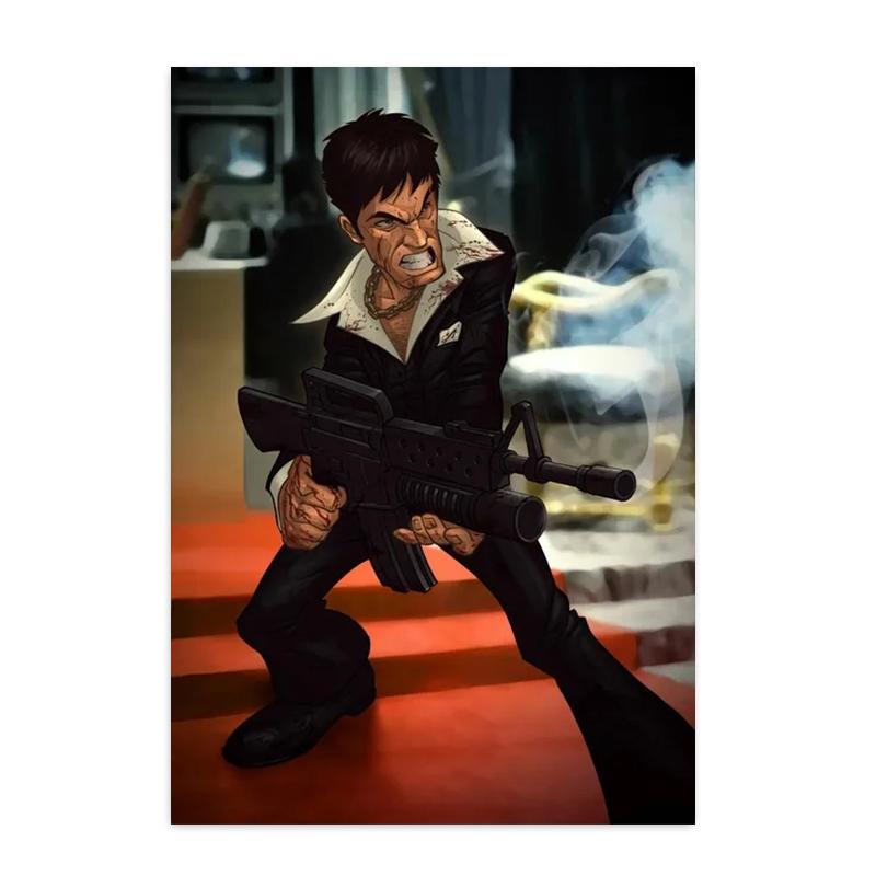 Классическая кинозвезда Тони Монтана Постеры и принты Картины на холсте Настенные картины для бара Гостиная Домашний декор Cuadros