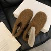 2025 Autumn and Winter New Round-headed Mink Thick-soled Fluffy Warm Doudou Women's Single Shoes