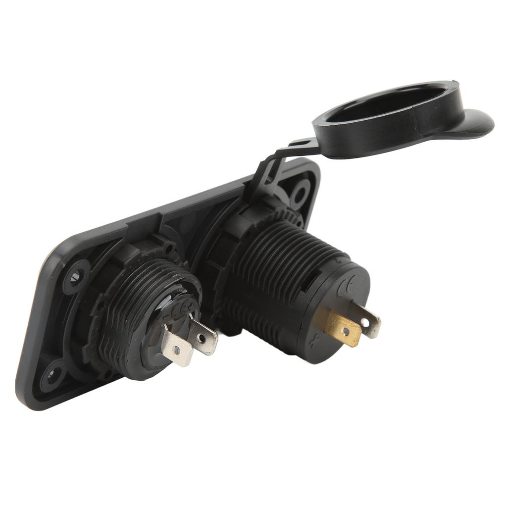 Автомобильное зарядное устройство с двумя портами, вольтметром с синей подсветкой, QC 3.0, PD 18 Вт, DC10–30 В для грузовика, дома на колесах, автобуса, лодки