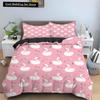 Love Heart Pattern King Queen Duvet Cover Women Heart-shaped Print Bedding Set Red Black Quilt Cover Polyester Comforter Cover