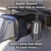 Master Lock Receiver Lock, 1/2" and 5/8" Swivel Head, Weatherproof Trailer Coupler Locking Hitch