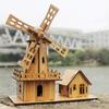 Castle 3D Wooden Puzzle Villa House Bamboo DIY Ferris Wheel Modle Educational Gifts