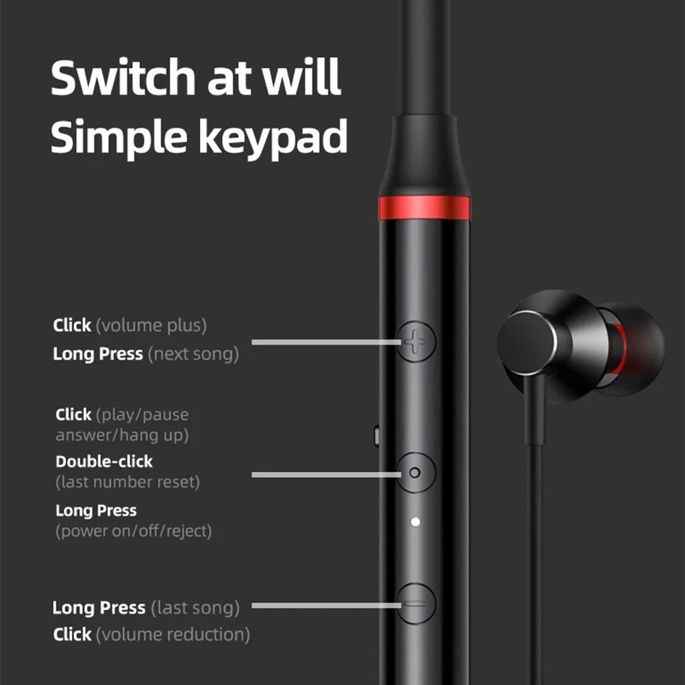 Lenovo Наушники HE05X II Bluetooth 5.0 с интерфейсом зарядки Type C, беспроводные наушники HIFI с магнитным шейным ободом, спортивные наушники 8H