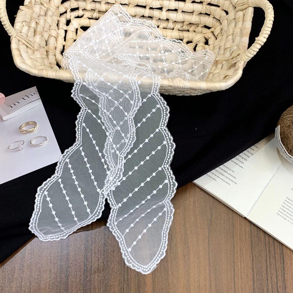 Pastoral Style Lace Scarf Soft Wrap Ribbon Hair Strap Vintage Lace Hair Band Outdoor
