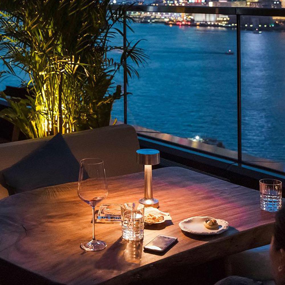 Настольная лампа в стиле ретро, ​​металлический сенсорный декор для бара, кофе, ресторана, украшение, светильник для стола, светодиодный перезаряжаемый ночник, декор для спальни