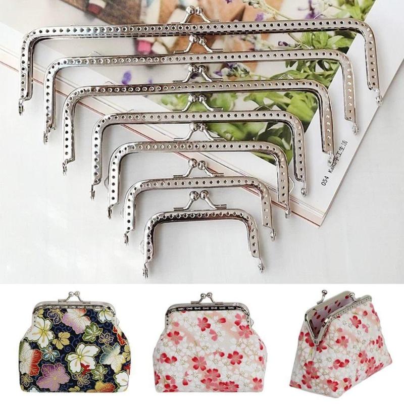 Rustproof Metal Purse Frame Kiss Clasp Vintage Bag Lock Hardware for Handmade Clutch Wallet Production