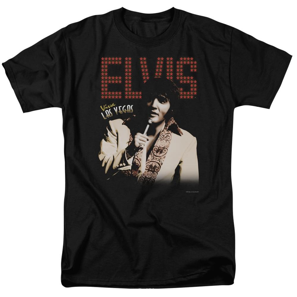 Elvis Presley - Viva Star - Adult Unisex Short Sleeve T-Shirt - Black