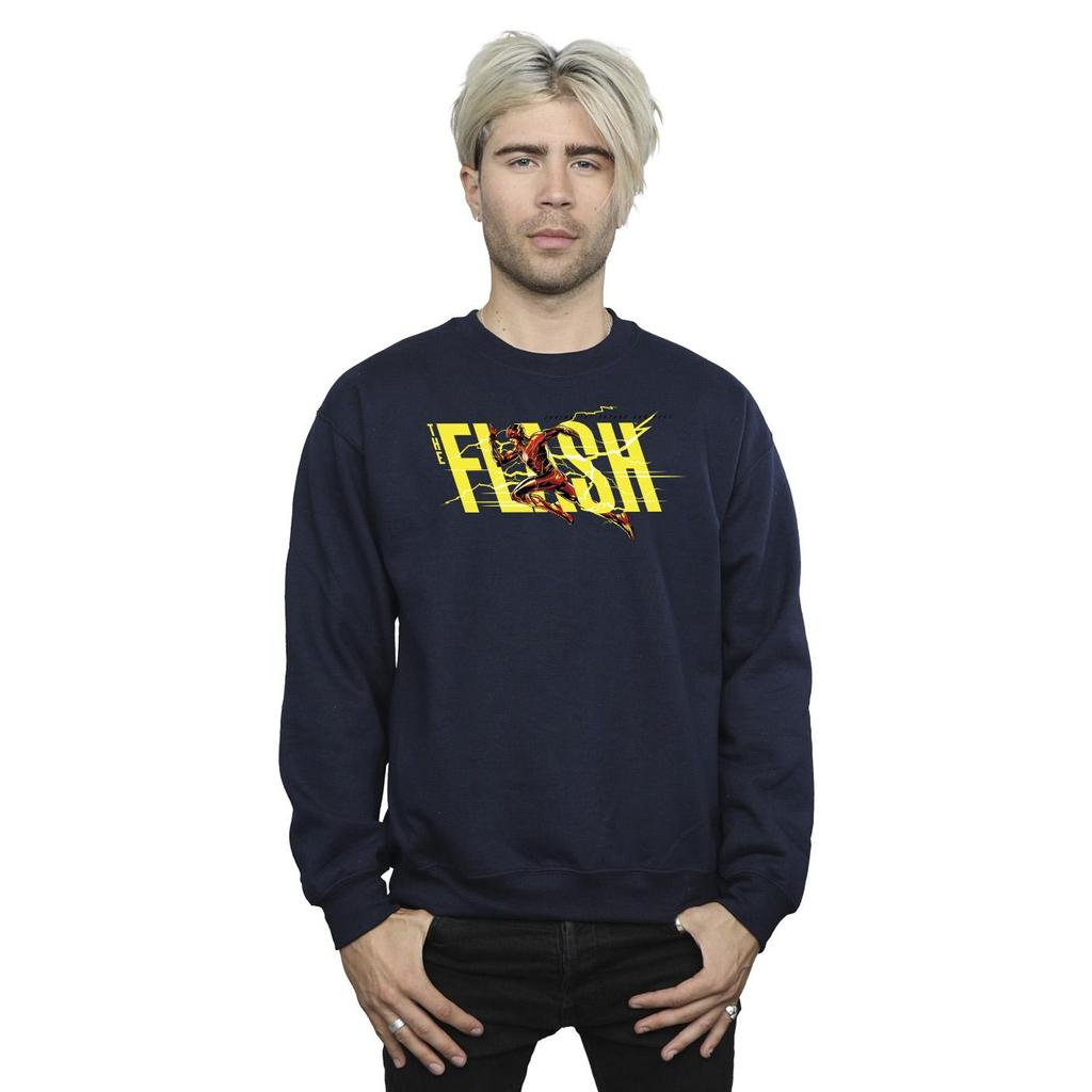 DC Comics Mens The Flash Lightning Dash Sweatshirt