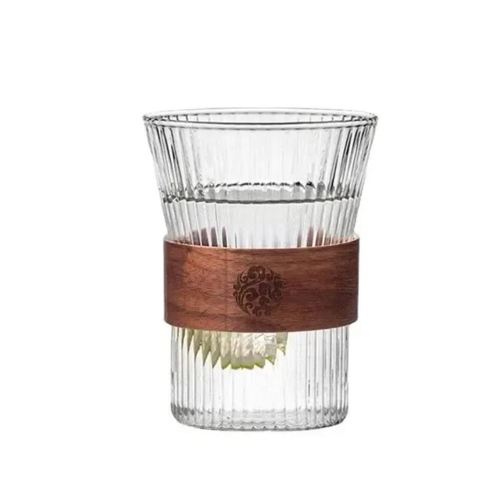 New High Quality Japanese Style Glass Coffee Mug Walnut Cup Sleeve Glass Cup Glasses Coffeeware Tea Mugs Beer Mug Gift Cup