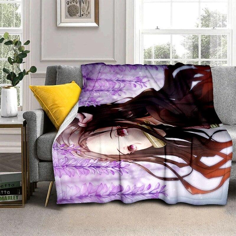 Hot Anime Sexy Girl Soft Plush Sofa Bed Throwing Cartoon Picnic Blankets Modern Flannel Blanket Gedruckt Bettdecke Geschenk Gift