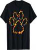 VP6d Cute Dog Paw Pumpkin Fall Autumn Thanksgiving Dog Mom T-Shirt