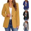 Women Autumn Winter Suit Coat Solid Color V-neck Long Sleeve Slim Fit Female Business Office Blazer Jacket