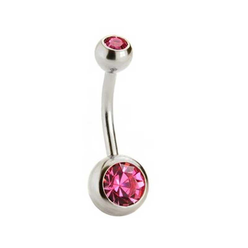 New Fashion Sexy Women Surgical Steel Crystal Navel Belly Button Rings Bar Body Piercing Jewelry