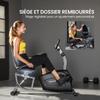 SPORTNOW Semi-Recumbent Exercise Bike with Wheels, Magnetic Resistance and Adjustable Seat, 132x62x100cm, Black