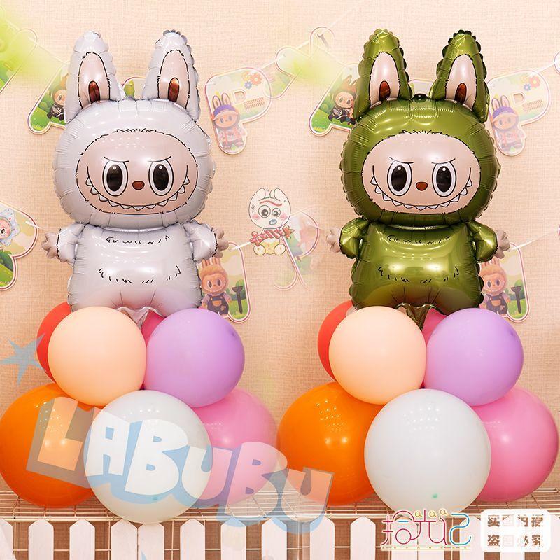 Колонна из воздушных шаров Лабубу, Оформление сцены для детского дня рождения, Принадлежности для вечеринки на первый день рождения девочки