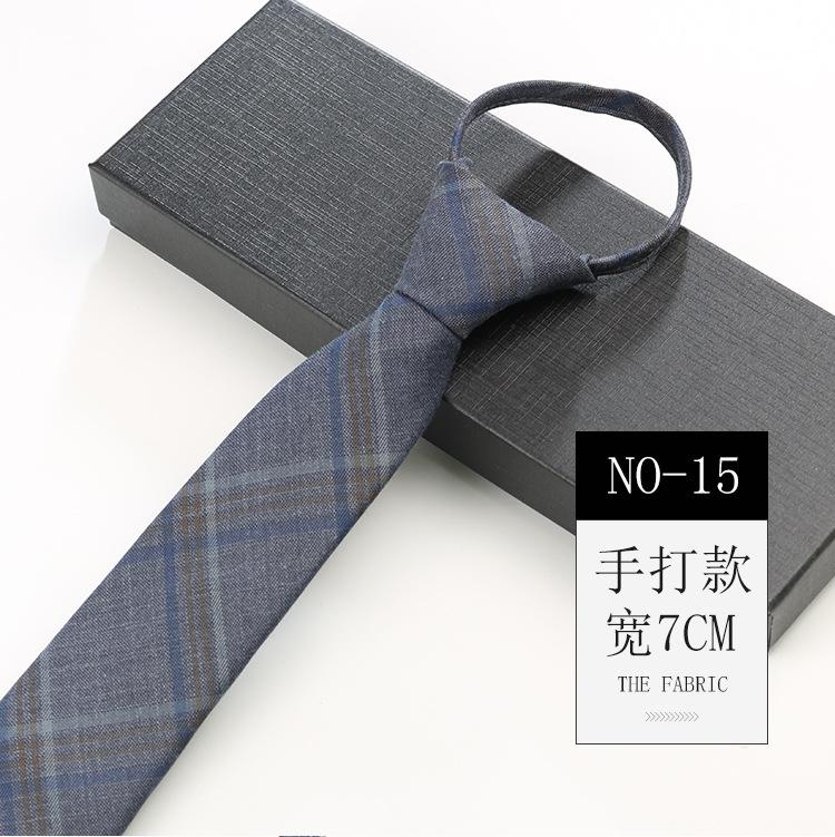 Галстук из хлопка мужской британский ретро клетчатый костюм джентльмена свадебный без узла на молнии узкий галстук