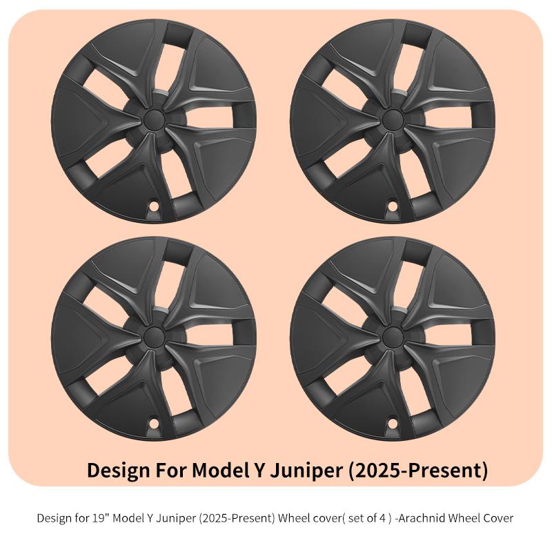 4PCS for New Model Y 2025-2026 Juniper 19in Turbine Style Hubcap Rim Cover Accessories Hub Cap Automobile Wheel Cap for Tesla