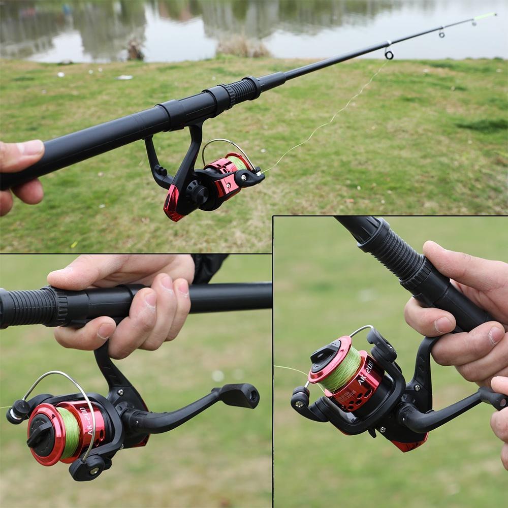 Полный набор аксессуаров для катушки для удочки, 154 см, дорожная телескопическая удочка с набором спиннинговых катушек