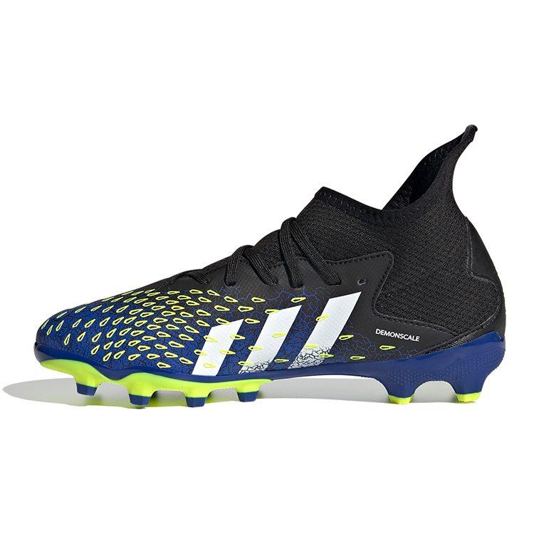 adidas PREDATOR Нескользящие Футбольные Бутсы Средней Высоты для Детей Черно-Сине-Зеленые Детские FY0621