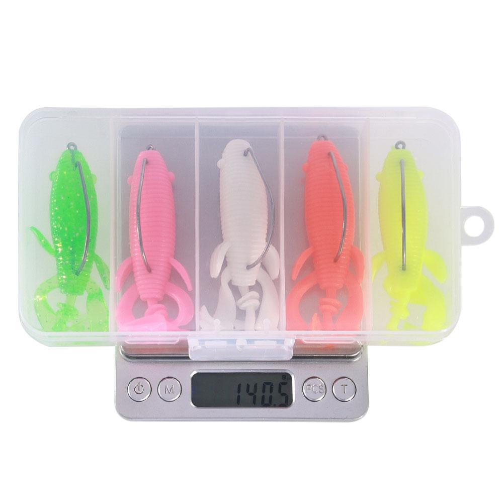 HENGJIA 5PCS/BOX Soft Rubber Lure Worms Fishing Lure 9cm-13g Silicone Bait Wobbler for Trolling Bass Fishing Goods