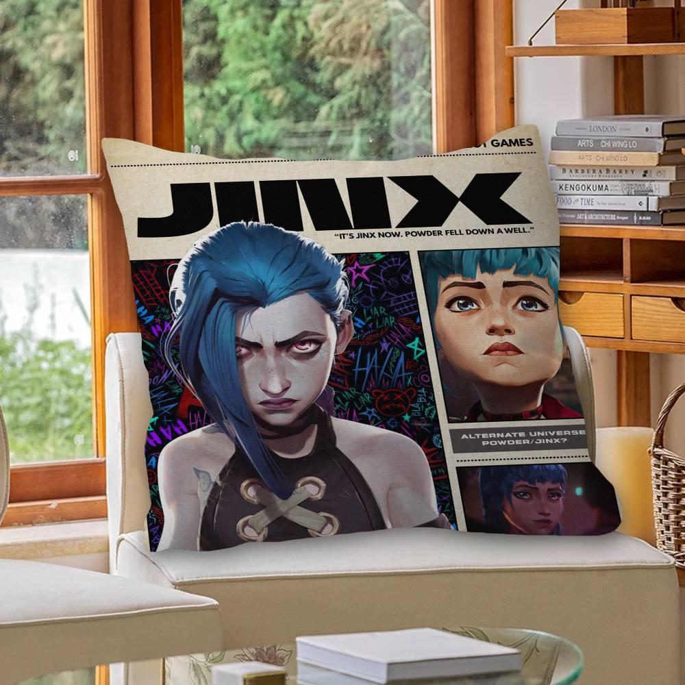 A-Arcane S-Season 2 Jinx Vi Cushion Cover Inches Farmhouse Decor Home Throw Pillow Covers For Couch Decorations