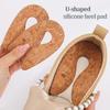 1 Pair Silicon Gel U-Shaped Heel Cushion Insoles Sports Heel Protector Pad