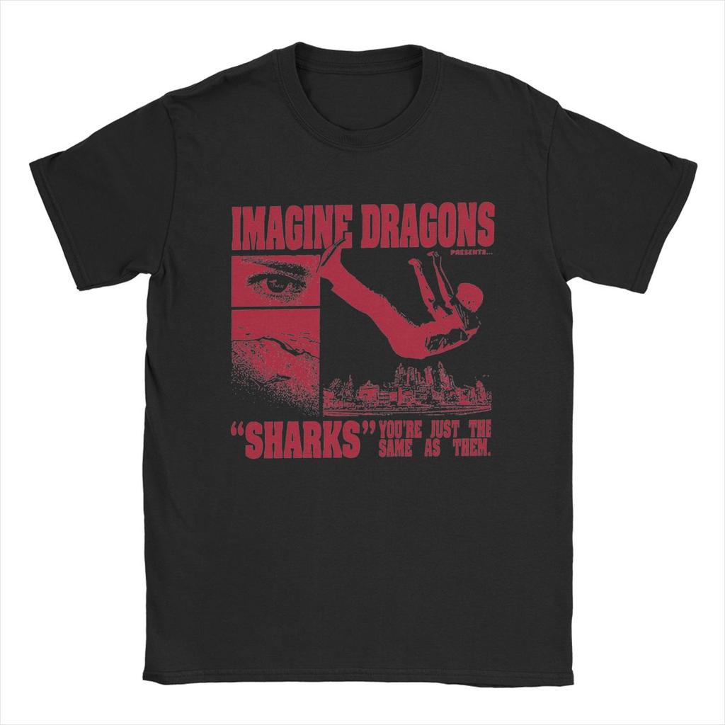 Футболки Imagine Dragons Мужские Хлопковые Повседневные Футболки с Круглым Вырезом Футболки с Коротким Рукавом Топы Оригинал